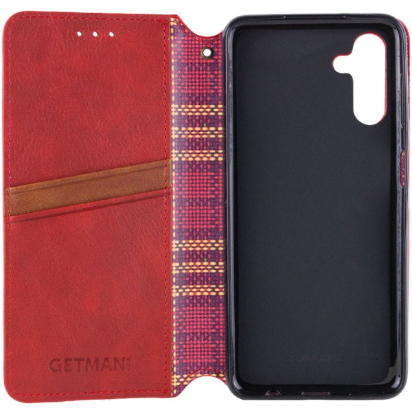 Шкіряний чохол книжка GETMAN Cubic (PU) для Samsung Galaxy A04s Червоний Шкіряний чохол книжка GETMAN Cubic (PU) для Samsung Galaxy A04s Червоний