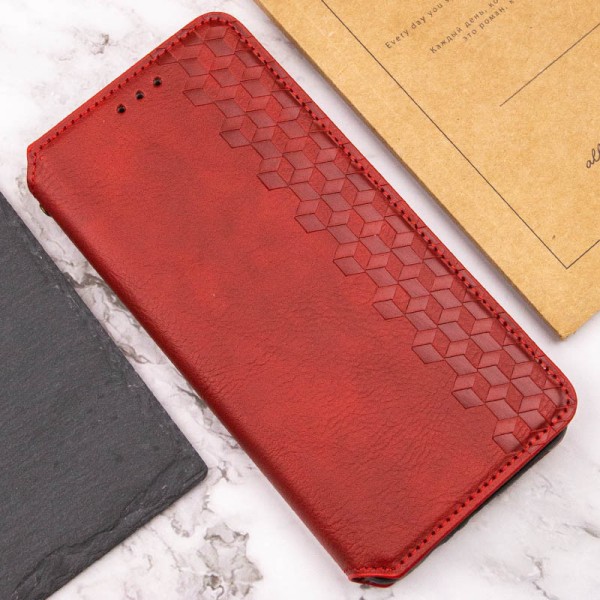 Шкіряний чохол книжка GETMAN Cubic (PU) для Samsung Galaxy A04s Червоний Шкіряний чохол книжка GETMAN Cubic (PU) для Samsung Galaxy A04s Червоний