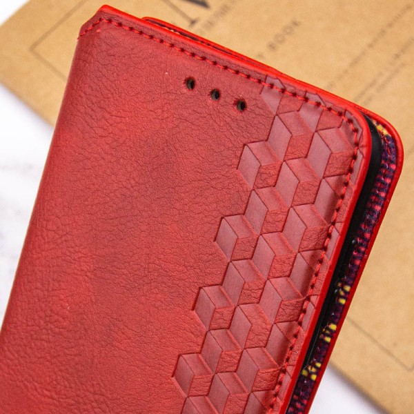 Шкіряний чохол книжка GETMAN Cubic (PU) для Samsung Galaxy A04s Червоний Шкіряний чохол книжка GETMAN Cubic (PU) для Samsung Galaxy A04s Червоний