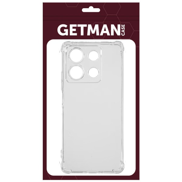 TPU чохол GETMAN Ease logo посилені кути Full Camera для Xiaomi Poco X6 / Note 13 Pro 5G Безбарвний (прозорий)