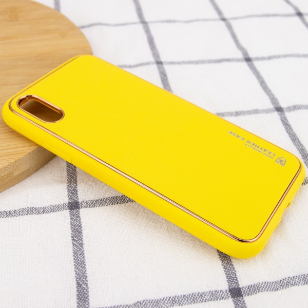 Шкіряний чохол Xshield для Apple iPhone XR (6.1") Жовтий / Yellow Шкіряний чохол Xshield для Apple iPhone XR (6.1") Жовтий / Yellow