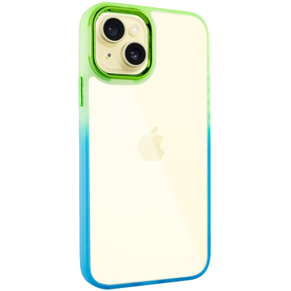 Чохол TPU+PC Fresh sip series для Apple iPhone 14 (6.1") Бірюзовий / Лимонний