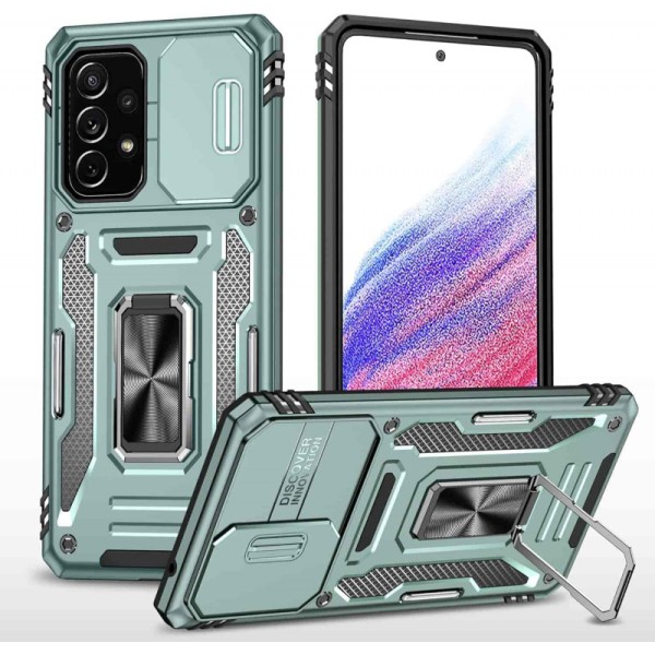 Ударопрочный чехол Camshield Army Ring для Samsung Galaxy A53 5G Зеленый / Light Green
