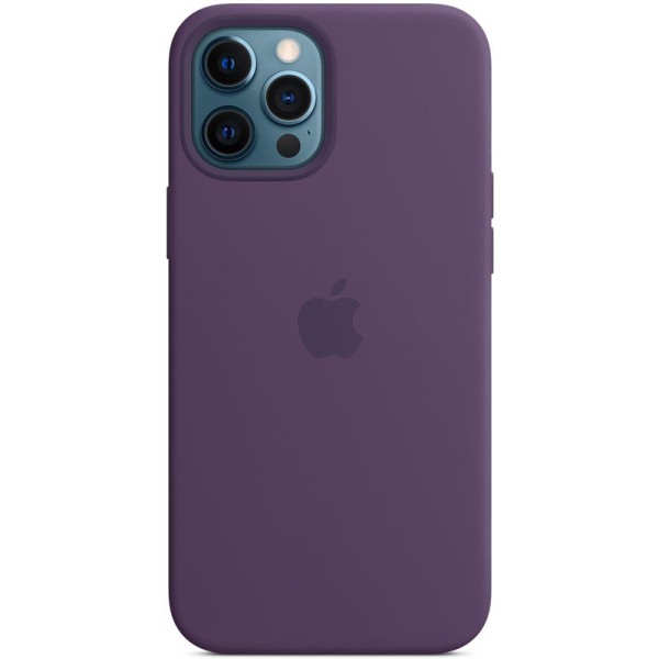 Чохол Silicone case (AAA) full with Magsafe and Animation для Apple iPhone 12 Pro Max (6.7") Фіолетовий / Amethyst