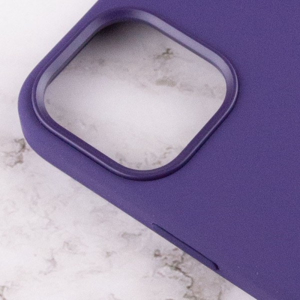 Чохол Silicone case (AAA) full with Magsafe and Animation для Apple iPhone 12 Pro Max (6.7") Фіолетовий / Amethyst