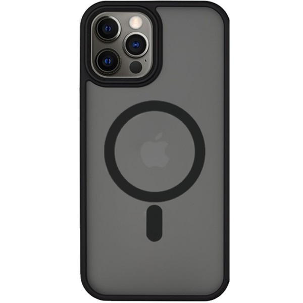 TPU+PC чохол Metal Buttons with MagSafe для Apple iPhone 14 Pro Max (6.7") Чорний