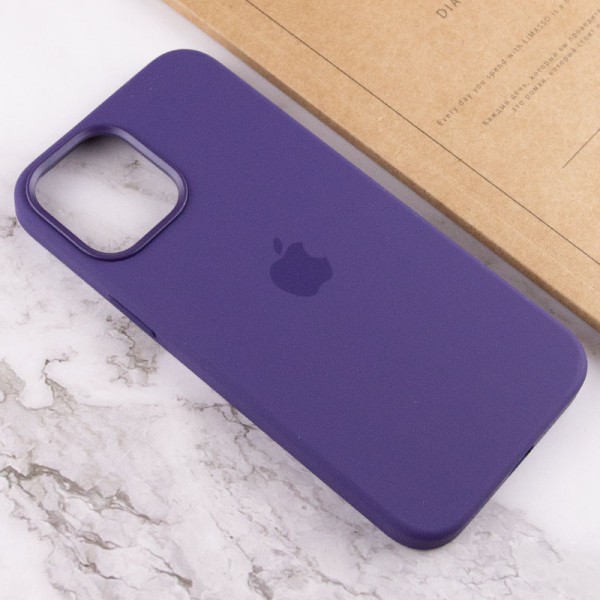 Чохол Silicone case (AAA) full with Magsafe and Animation для Apple iPhone 12 Pro Max (6.7") Фіолетовий / Amethyst