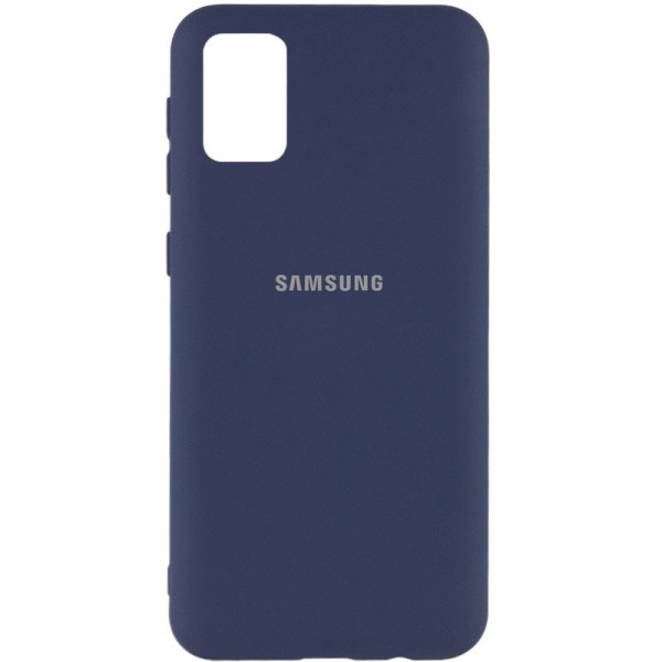 Чехол Silicone Cover My Color Full Protective (A) для Samsung Galaxy A02s Синий / Midnight blue