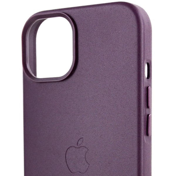 Шкіряний чохол Leather Case (AA Plus) with MagSafe для Apple iPhone 14 (6.1") Dark Cherry Шкіряний чохол Leather Case (AA Plus) with MagSafe для Apple iPhone 14 (6.1") Dark Cherry