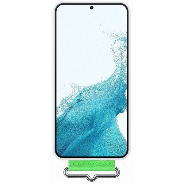 Чохол-накладка Samsung S22 Plus Silicone With Strap Cover EF-GS906TWEGRU White Чохол-накладка Samsung S22 Plus Silicone With Strap Cover EF-GS906TWEGRU White