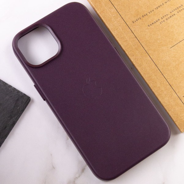 Шкіряний чохол Leather Case (AA Plus) with MagSafe для Apple iPhone 14 (6.1") Dark Cherry Шкіряний чохол Leather Case (AA Plus) with MagSafe для Apple iPhone 14 (6.1") Dark Cherry