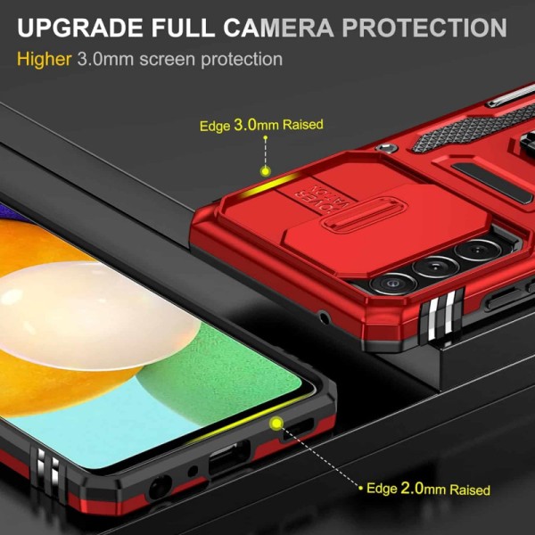 Ударостійкий чохол Camshield Army Ring для Samsung Galaxy A73 5G Червоний / Red Ударостійкий чохол Camshield Army Ring для Samsung Galaxy A73 5G Червоний / Red