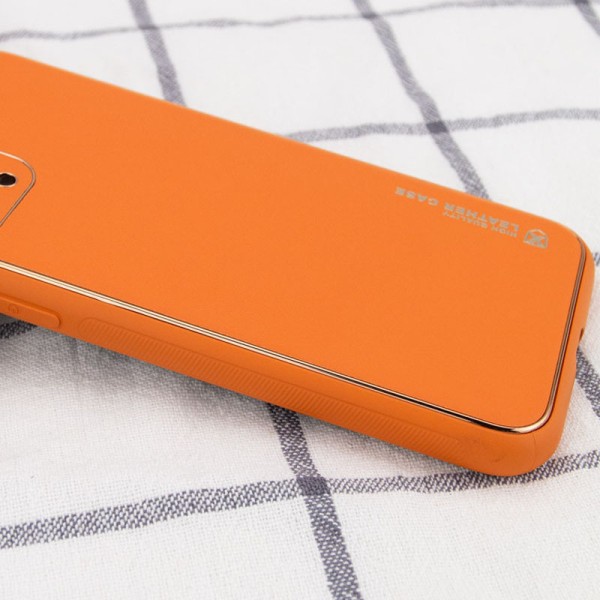 Шкіряний чохол Xshield для Apple iPhone 12 (6.1") Помаранчевий / Apricot Шкіряний чохол Xshield для Apple iPhone 12 (6.1") Помаранчевий / Apricot