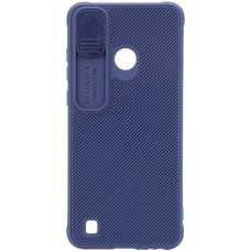 Чехол Camshield TPU со шторкой защищающей камеру для TECNO POP 4 Pro Синий