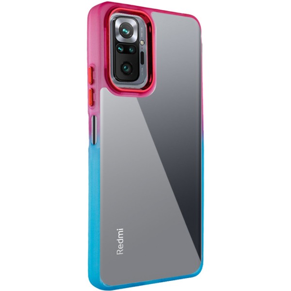 Чохол TPU+PC Fresh sip series для Xiaomi Redmi Note 10 Pro / 10 Pro Max Бірюзовий / Рожевий