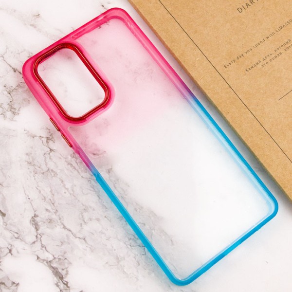 Чохол TPU+PC Fresh sip series для Xiaomi Redmi Note 10 Pro / 10 Pro Max Бірюзовий / Рожевий