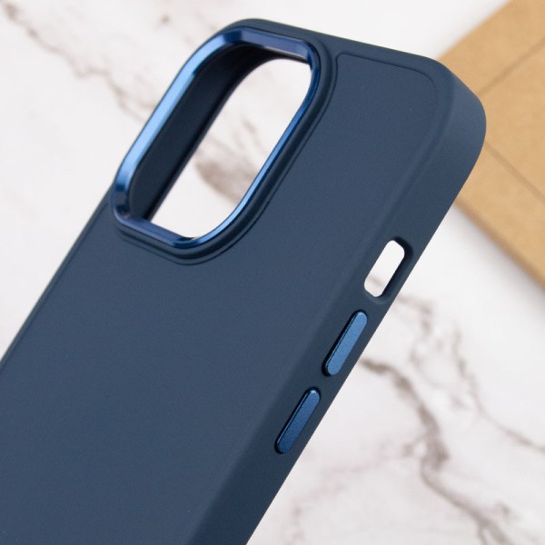 TPU чохол Bonbon Metal Style для Apple iPhone 14 Pro (6.1") Синій / Denim Blue