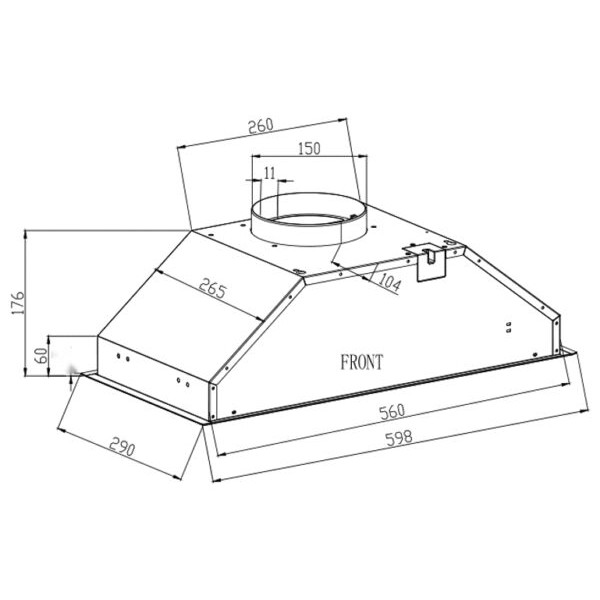 Витяжка Interline SMART S BL A/60/T Витяжка Interline SMART S BL A/60/T