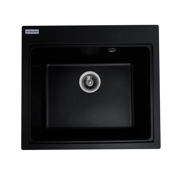 Гранітна мийка для кухні VALESO VESTA 5852 матова Чорна