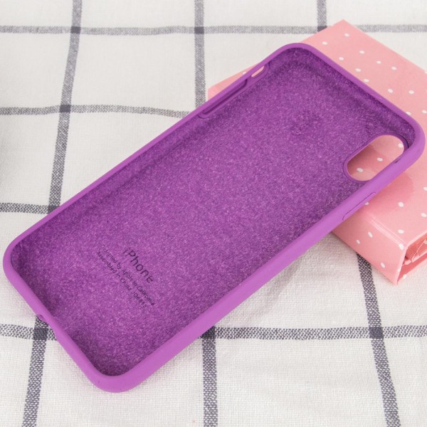 Чохол Silicone Case Full Protective (AA) для Apple iPhone X (5.8") / XS (5.8") Фіолетовий / Grape Чохол Silicone Case Full Protective (AA) для Apple iPhone X (5.8") / XS (5.8") Фіолетовий / Grape