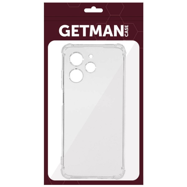 TPU чохол GETMAN Ease logo посилені кути Full Camera для Xiaomi Redmi 12 Безбарвний (прозорий)