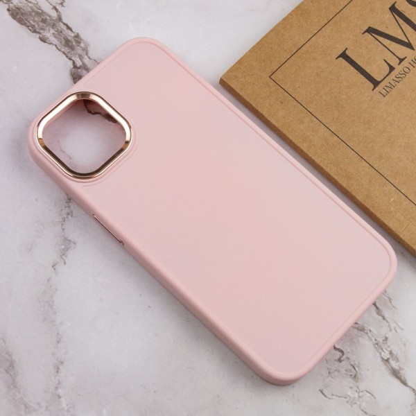 TPU чохол Bonbon Metal Style для Apple iPhone 12 Pro / 12 (6.1") Рожевий / Light pink