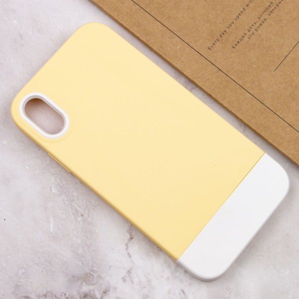 Чохол TPU+PC Bichromatic для Apple iPhone X / XS (5.8") Creamy-yellow / White Чохол TPU+PC Bichromatic для Apple iPhone X / XS (5.8") Creamy-yellow / White