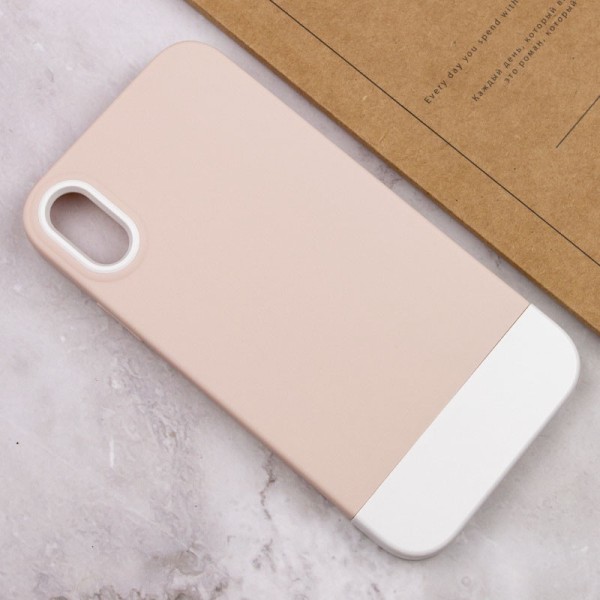 Чохол TPU+PC Bichromatic для Apple iPhone XR (6.1") Grey-beige / White Чохол TPU+PC Bichromatic для Apple iPhone XR (6.1") Grey-beige / White