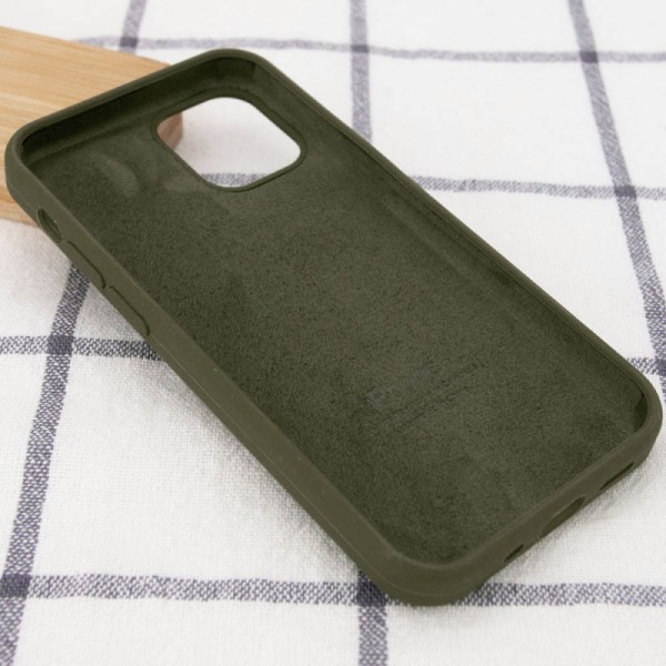 Чохол Silicone Case Full Protective (AA) для Apple iPhone 13 (6.1") Зелений / Dark Olive Чохол Silicone Case Full Protective (AA) для Apple iPhone 13 (6.1") Зелений / Dark Olive