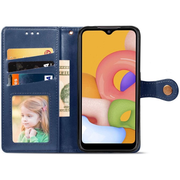 Шкіряний чохол книжка GETMAN Gallant (PU) для Samsung Galaxy M53 5G Синій