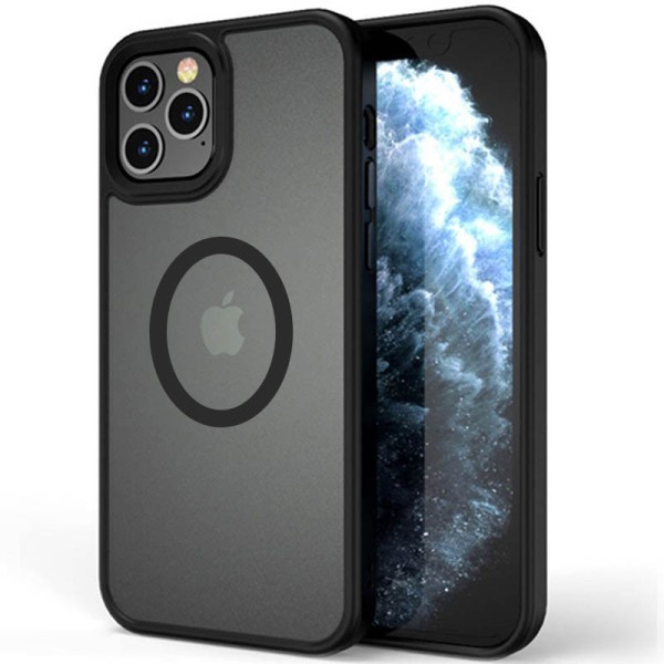 TPU+PC чохол Metal Buttons with MagSafe для Apple iPhone 13 Pro Max (6.7") Чорний