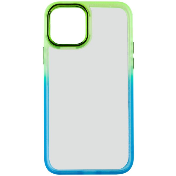 Чохол TPU+PC Fresh sip series для Apple iPhone 12 Pro / 12 (6.1") Бірюзовий / Лимонний