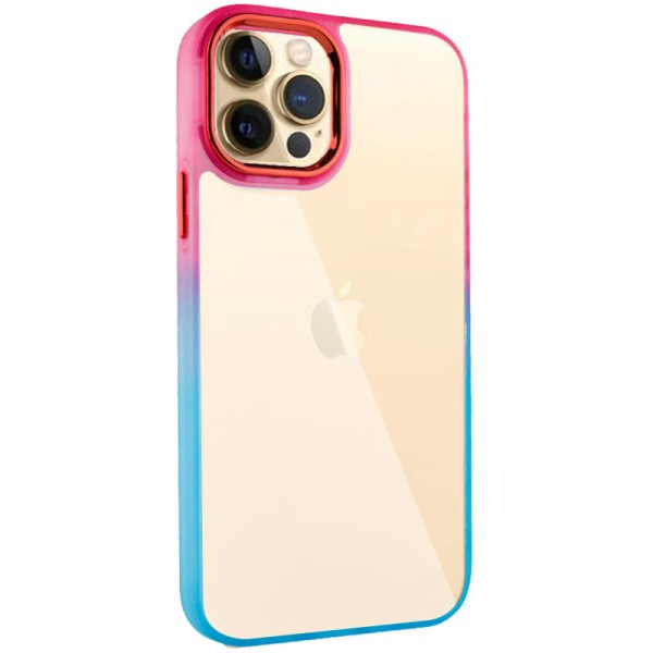 Чохол TPU+PC Fresh sip series для Apple iPhone 12 Pro / 12 (6.1") Бірюзовий / Рожевий
