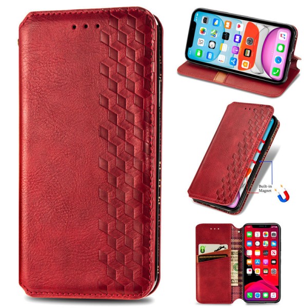 Шкіряний чохол книжка GETMAN Cubic (PU) для Xiaomi Mi 10T Lite / Redmi Note 9 Pro 5G Червоний