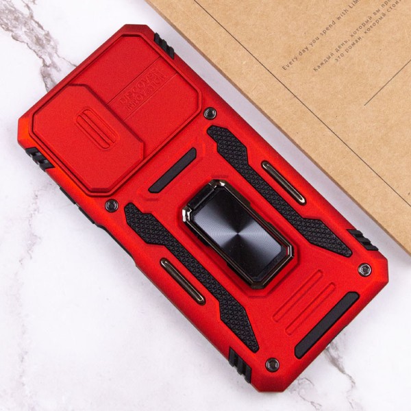 Ударостійкий чохол Camshield Army Ring для Xiaomi Redmi 9A Червоний / Red Ударостійкий чохол Camshield Army Ring для Xiaomi Redmi 9A Червоний / Red