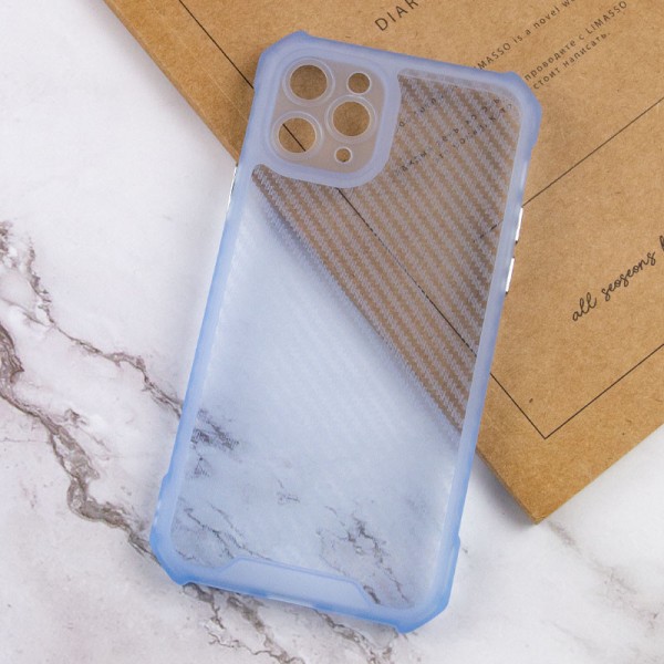 Чохол TPU Ease Carbon color series для Apple iPhone 11 Pro (5.8") Синій / Прозорий Чохол TPU Ease Carbon color series для Apple iPhone 11 Pro (5.8") Синій / Прозорий