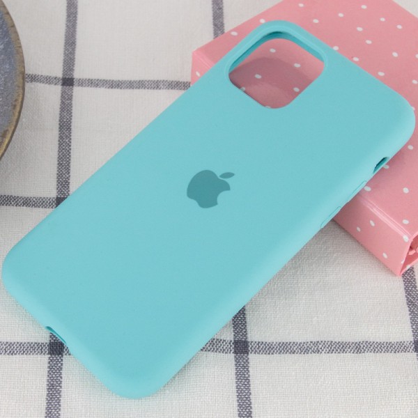 Чохол Silicone Case Full Protective (AA) для Apple iPhone 11 Pro Max (6.5") Бірюзовий / Marine Green