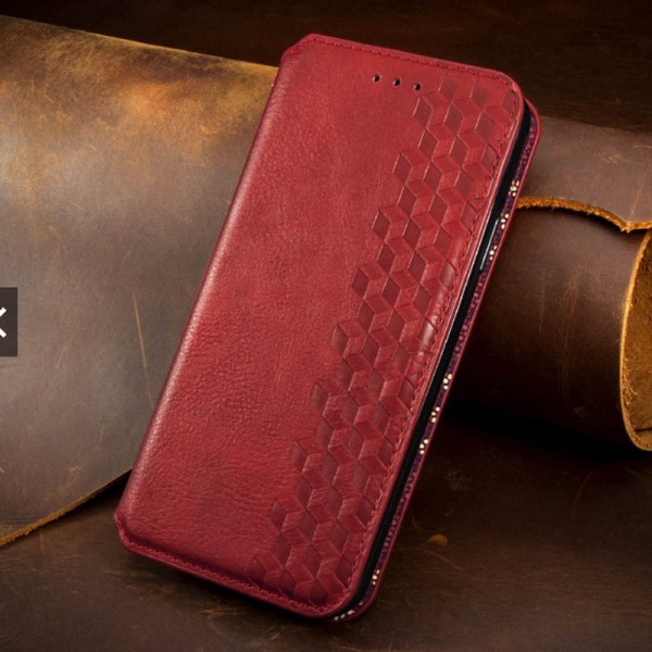 Шкіряний чохол книжка GETMAN Cubic (PU) для Xiaomi Redmi Note 9 / Redmi 10X Червоний