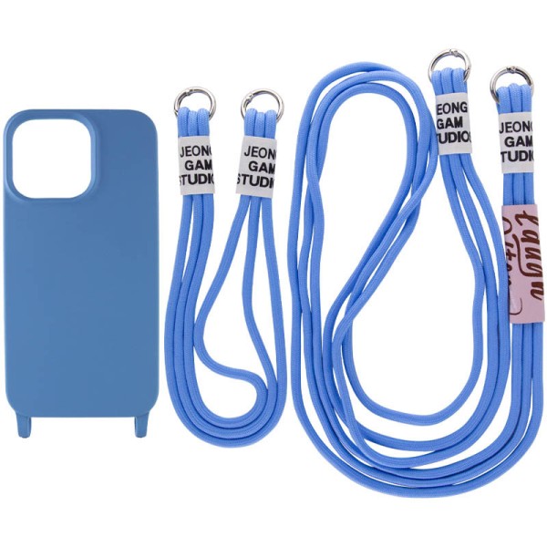 Чохол TPU two straps California для Apple iPhone 13 Pro (6.1") Синій / Cosmos blue