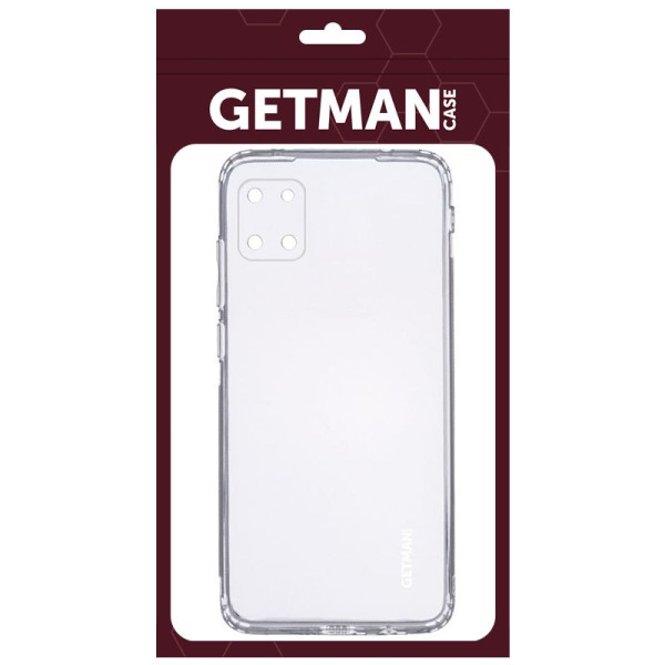 TPU чехол GETMAN Clear 1,0 mm для Samsung Galaxy Note 10 Lite (A81) Бесцветный (прозрачный)