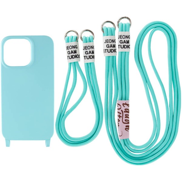 Чохол TPU two straps California для Apple iPhone 13 Pro Max (6.7") Бірюзовий / Marine Green