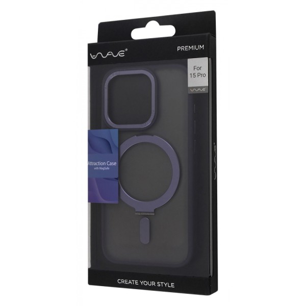 Чохол WAVE Premium Attraction Case with Magnetic Ring iPhone 15 Pro blue Чохол WAVE Premium Attraction Case with Magnetic Ring iPhone 15 Pro blue