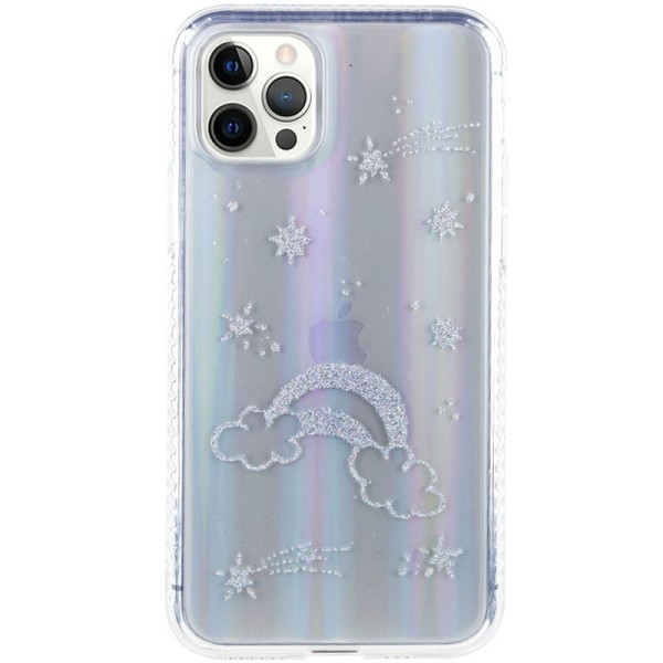 TPU+Glass чохол Aurora Space для Apple iPhone 12 Pro / 12 (6.1") Райдуга