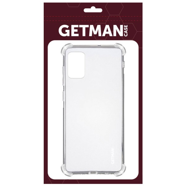 TPU чохол GETMAN Ease logo посилені кути для Samsung Galaxy A71 Безбарвний (прозорий)