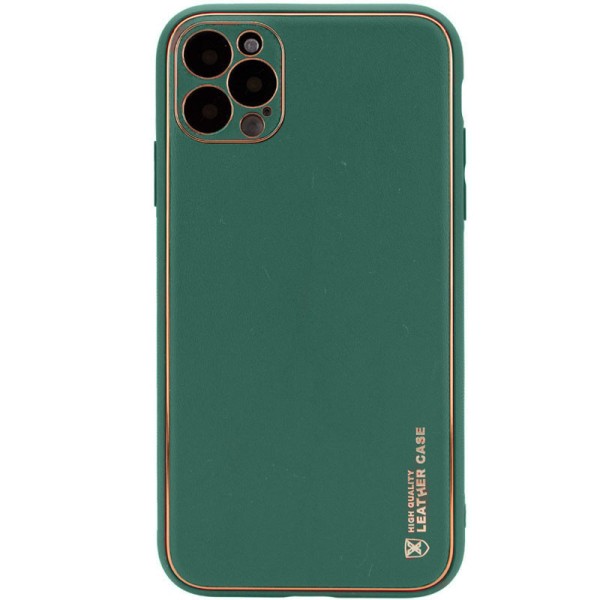 Шкіряний чохол Xshield для Apple iPhone 14 Pro (6.1") Зелений / Army green