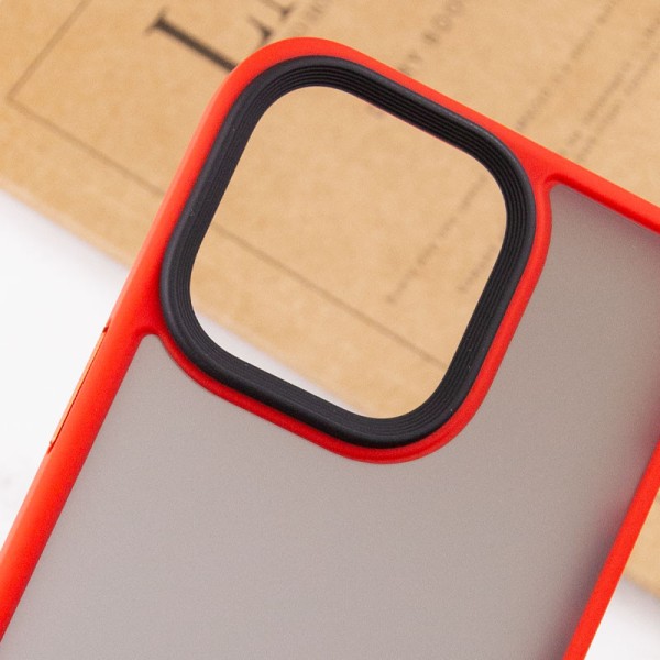 TPU+PC чохол Metal Buttons для Apple iPhone 13 Pro (6.1") Червоний