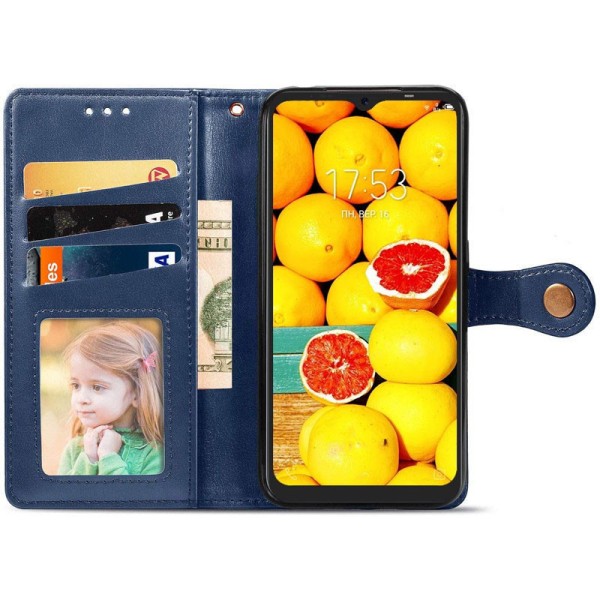 Кожаный чехол книжка GETMAN Gallant (PU) для TECNO POP 4 Pro Синий