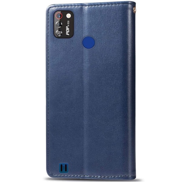 Кожаный чехол книжка GETMAN Gallant (PU) для TECNO POP 4 Pro Синий