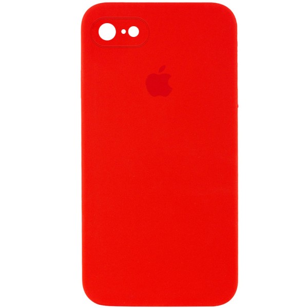 Чохол Silicone Case Square Full Camera Protective (AA) для Apple iPhone 6/6s (4.7") Червоний / Red
