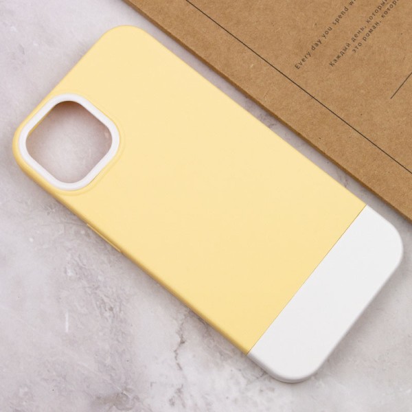 Чохол TPU+PC Bichromatic для Apple iPhone 13 (6.1") Creamy-yellow / White Чохол TPU+PC Bichromatic для Apple iPhone 13 (6.1") Creamy-yellow / White